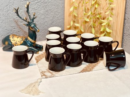 فناجين القهوة او الاسبرسو البورسلان الاسود