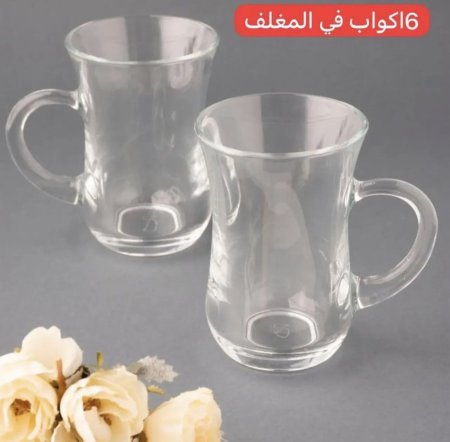 كاسات شاي مخصورة / 6قطع