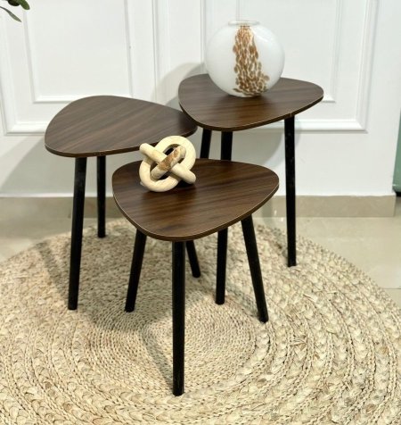 طقم سكملات خشب 3 قطع دمعة